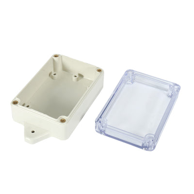 Harfington Uxcell 3.3"x2.3"x1.3"(83mmx58mmx33mm) ABS Junction Box Universal Project Enclosure w PC Transparent Cover