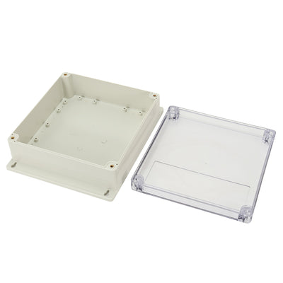 Harfington Uxcell 7.6"x7.4"x2.8"(192mmx188mmx70mm) ABS Junction Box Universal Project Enclosure w PC Transparent Cover