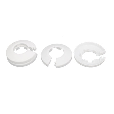 Harfington Uxcell 25mm Plastic Wall Flange Radiator Water Pipe Cover  White 4pcs