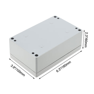 Harfington Uxcell 6.3"x3.9"x2.3"(160mmx100mmx60mm) Aluminum Junction Box Universal Electric Project Enclosure
