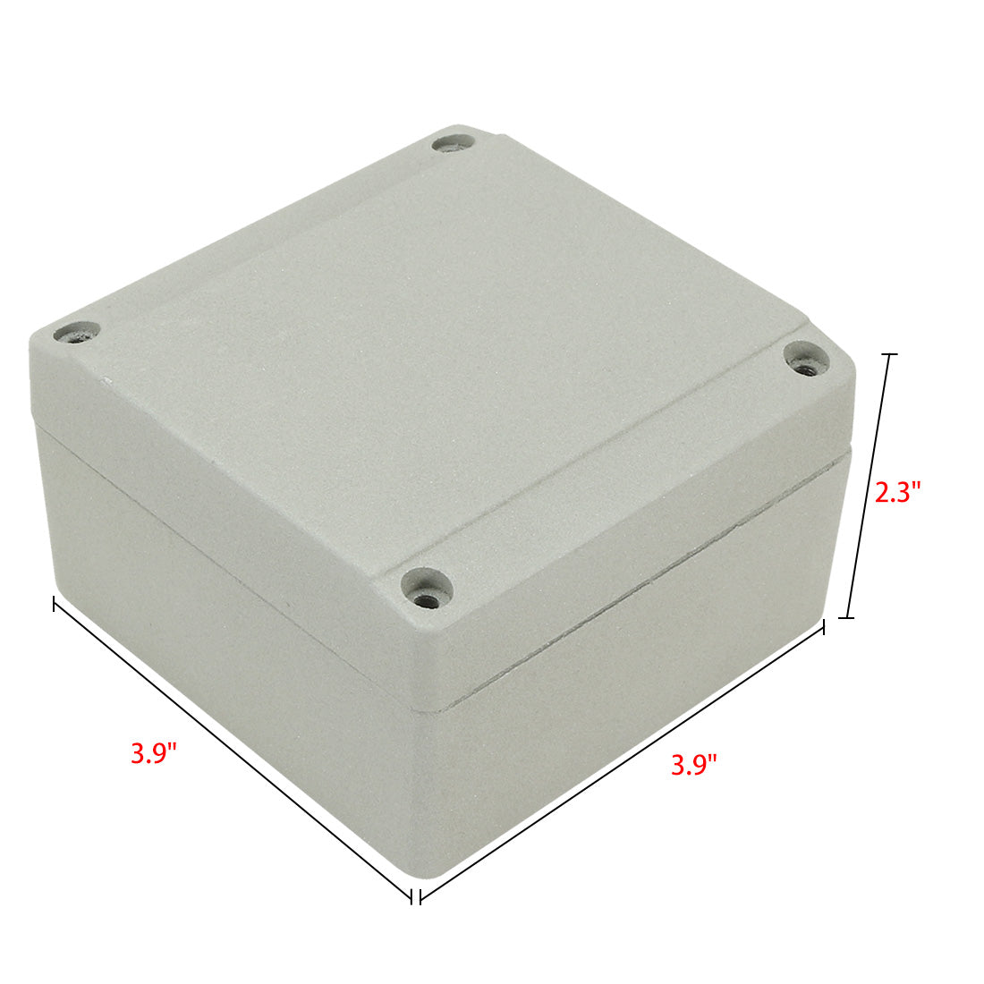 uxcell Uxcell 3.9"x3.9"x2.3"(100mmx100mmx60mm) Aluminum Junction Box Universal Electric Project Enclosure w Two Horns