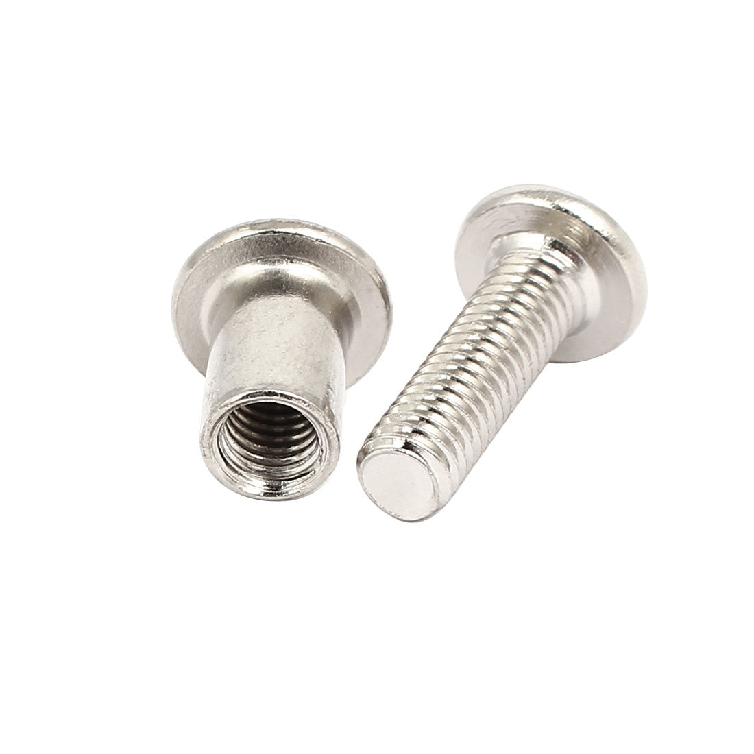 uxcell Uxcell M6x20mm Male Thread Cupboard Cabinet Socket Hex Screw Post Silver Tone 20pcs