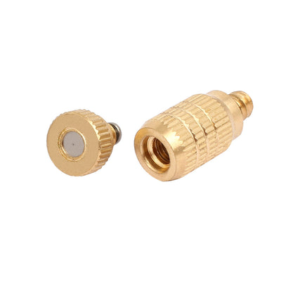 Harfington Uxcell 0.1mm Orifice Dia 25mm Long Brass Mist Nozzle Gold Tone 5pcs