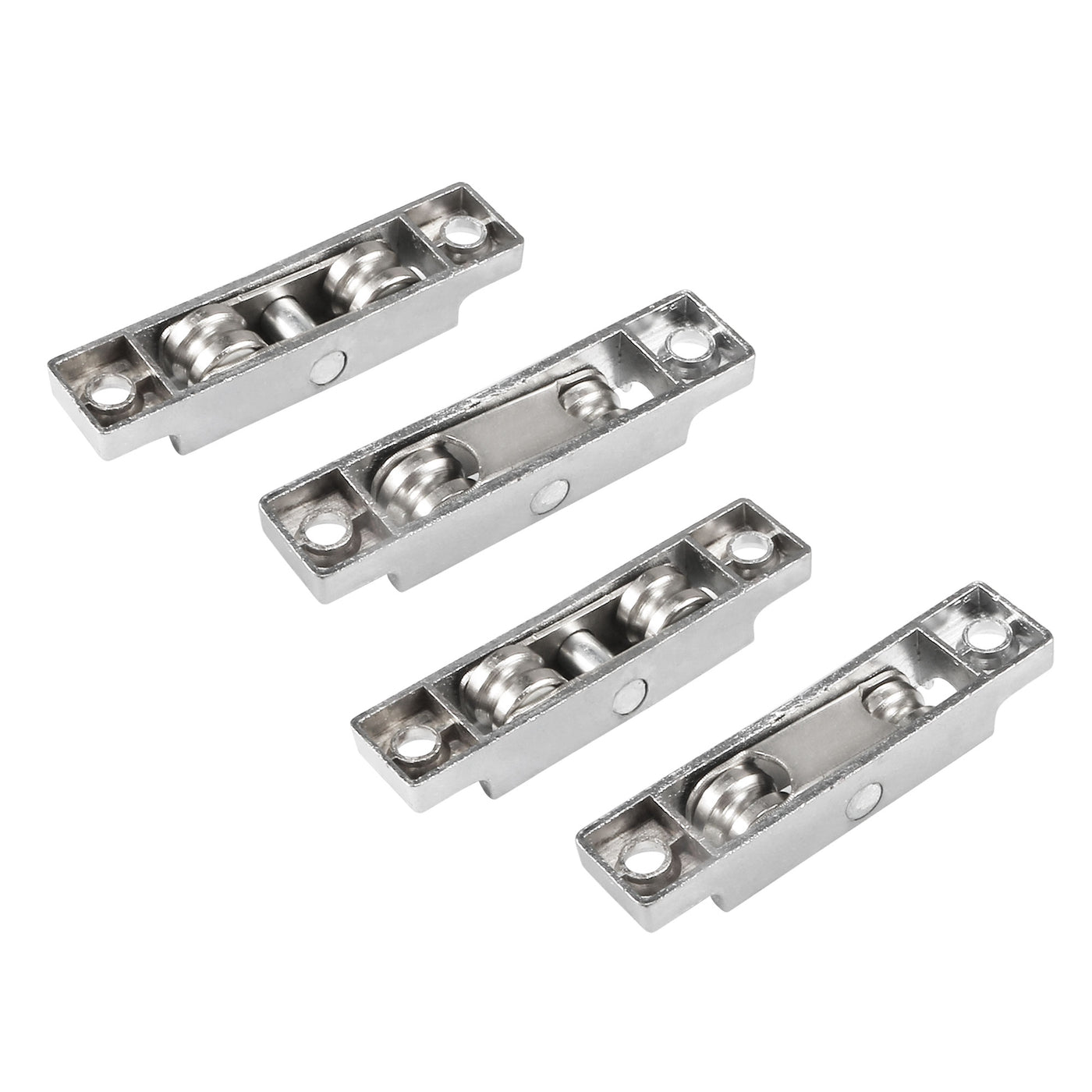 uxcell Uxcell 68mmx15mmx15mm Zinc Alloy Double Roller Sliding Sash Window Pulley Wheel 4pcs