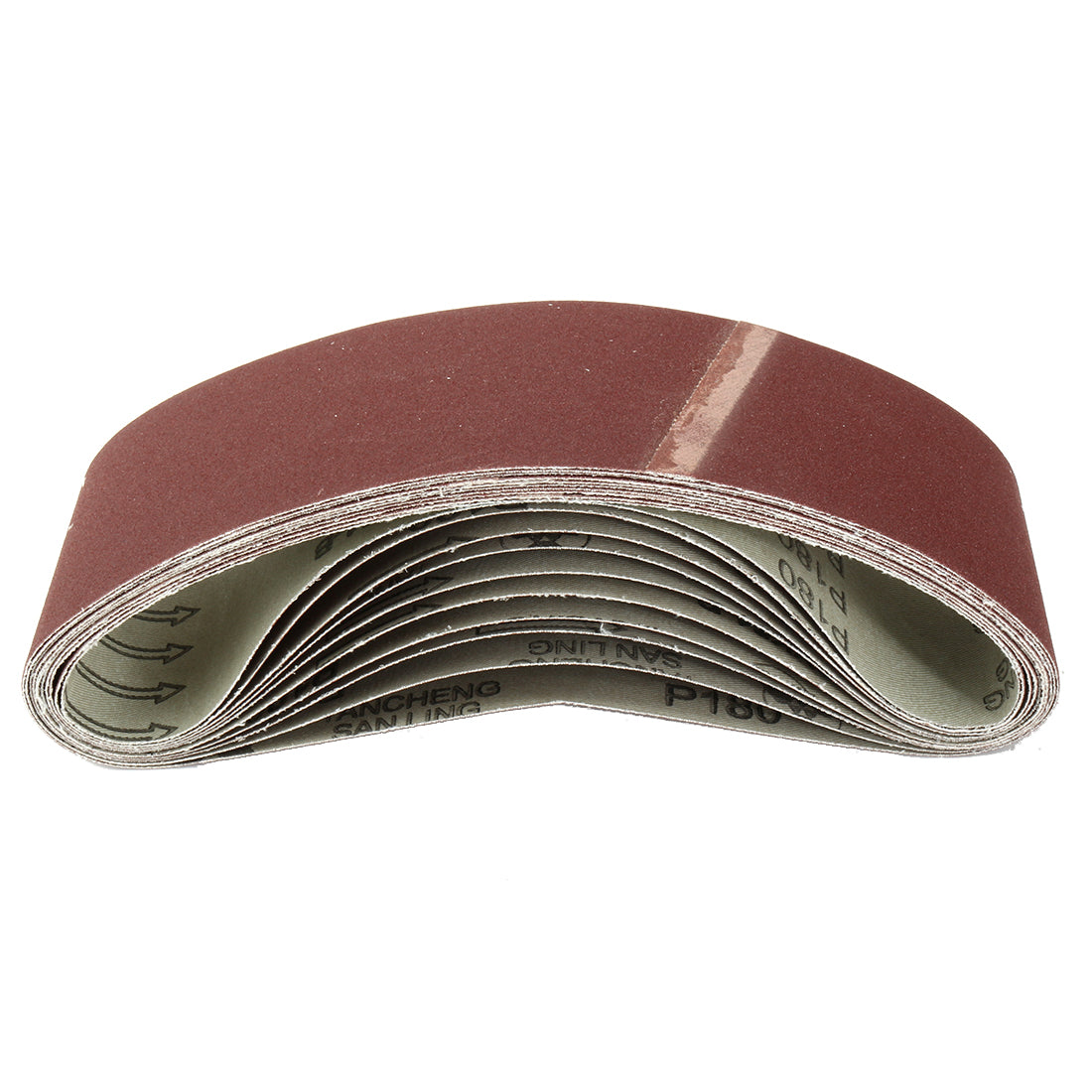 uxcell Uxcell 3-Inch x 21-Inch Aluminum Oxide Sanding Belt 180 Grits Lapped Joint 10pcs