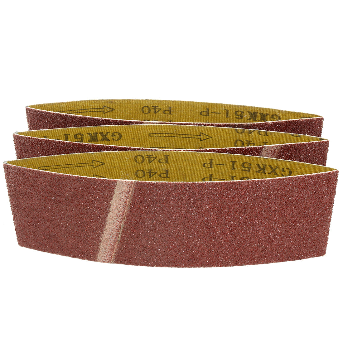 uxcell Uxcell 3-Inch x 18-Inch Aluminum Oxide Sanding Belt 40 Grits Lapped Joint 3pcs