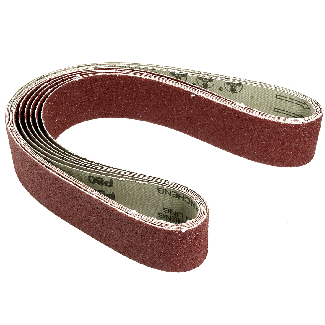 uxcell Uxcell 2-Inch x 42-Inch Aluminum Oxide Sanding Belt 80 Grits Lapped Joint 6pcs