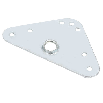 Harfington Uxcell Iron Triangle Shape Flat Corner Plate Angle Bracket Connector Silver Tone 2pcs