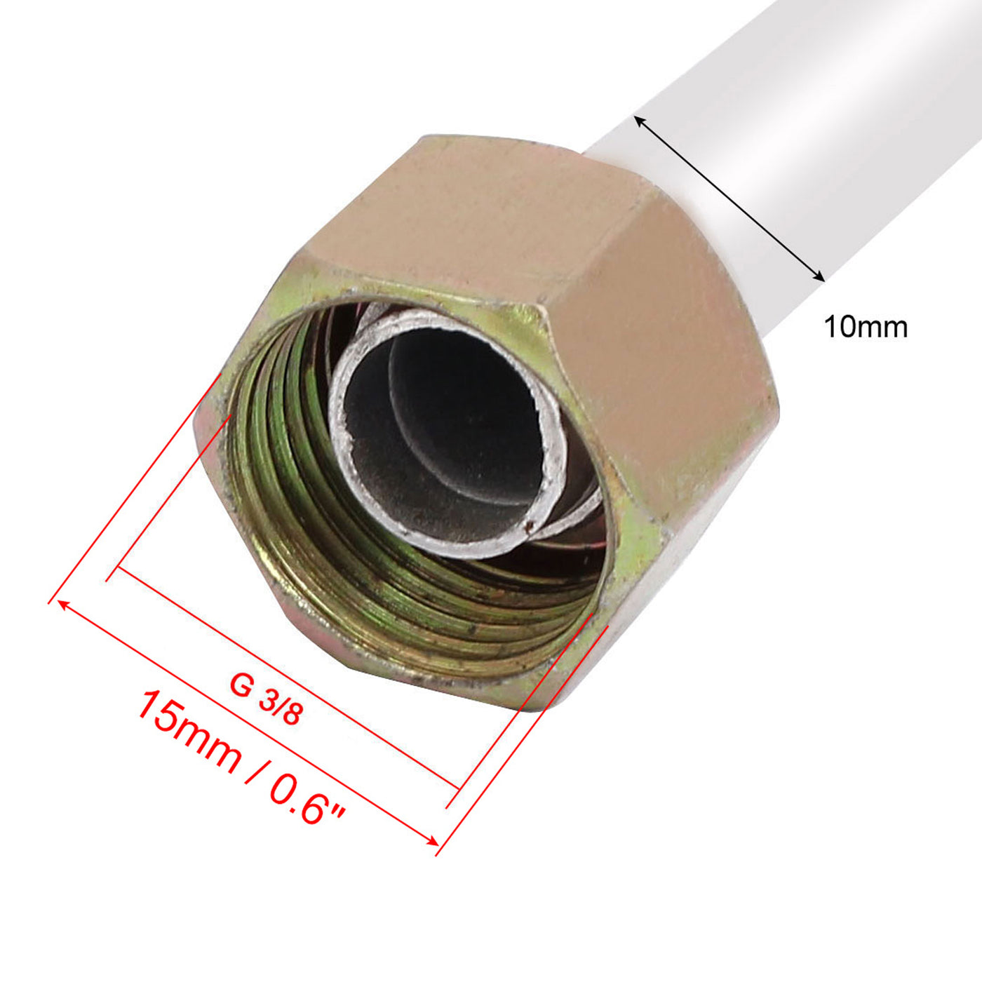 uxcell Uxcell 530 Length Aluminum Air Compressor Exhaust Tube Replacement Silver Tone