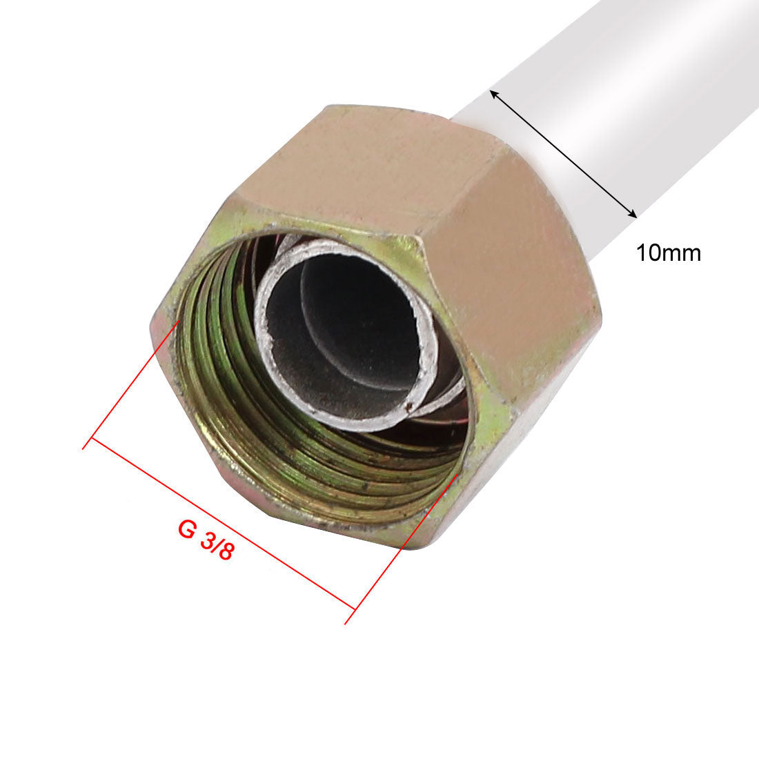 uxcell Uxcell 435mm Length Aluminum Air Compressor Exhaust Tube Replacement Silver Tone