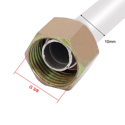 Harfington Uxcell 435mm Length Aluminum Air Compressor Exhaust Tube Replacement Silver Tone