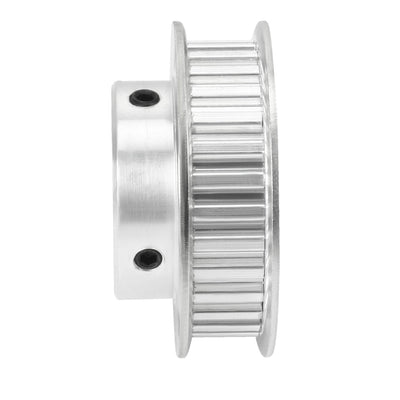 Harfington Uxcell Aluminum 30 Teeth 6mm Bore 5.08mm Timing Belt Pulley for 10mm Belt