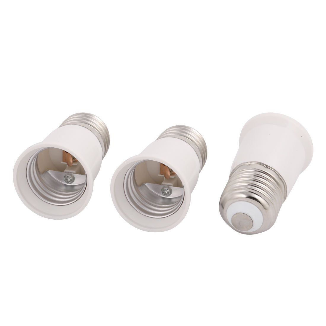uxcell Uxcell 3Pcs E27 to E27 Extender Adapter Converter Lamp Bulb Socket Holder 65mm Height