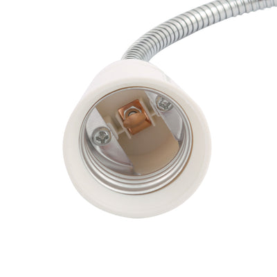 Harfington Uxcell Extended E27 to E27-30cm Flexible Light Socket, Bulb Base Adapter Commutator