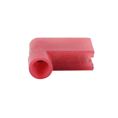 Harfington Uxcell 5Pcs Flag Crimp Terminals Female Nylon Fully Insulated Wire Connectors Red