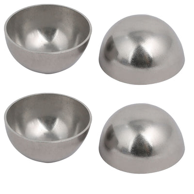 Harfington Uxcell 32mm OD 1mm Thickness 304 Stainless Steel Hollow Half Round Railing Balls 4pcs