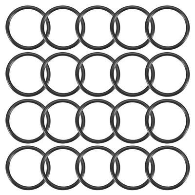 uxcell Uxcell 20 Pcs Black 22mmx1.9mm Oil Resistant Sealing Ring O-shape NBR Rubber Grommets