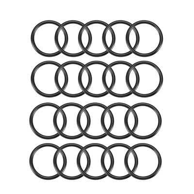 uxcell Uxcell 20 Pcs Black 32mmx3.1mm Oil Resistant Sealing Ring O-shape NBR Rubber Grommet