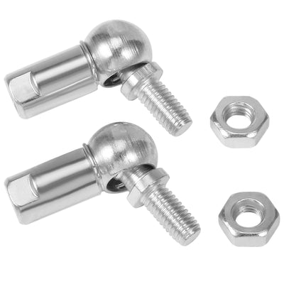 Harfington Uxcell CS10, Rod End Ball Bearing With Stud, M6x1mm Carbon Steel Right Hand 2pcs