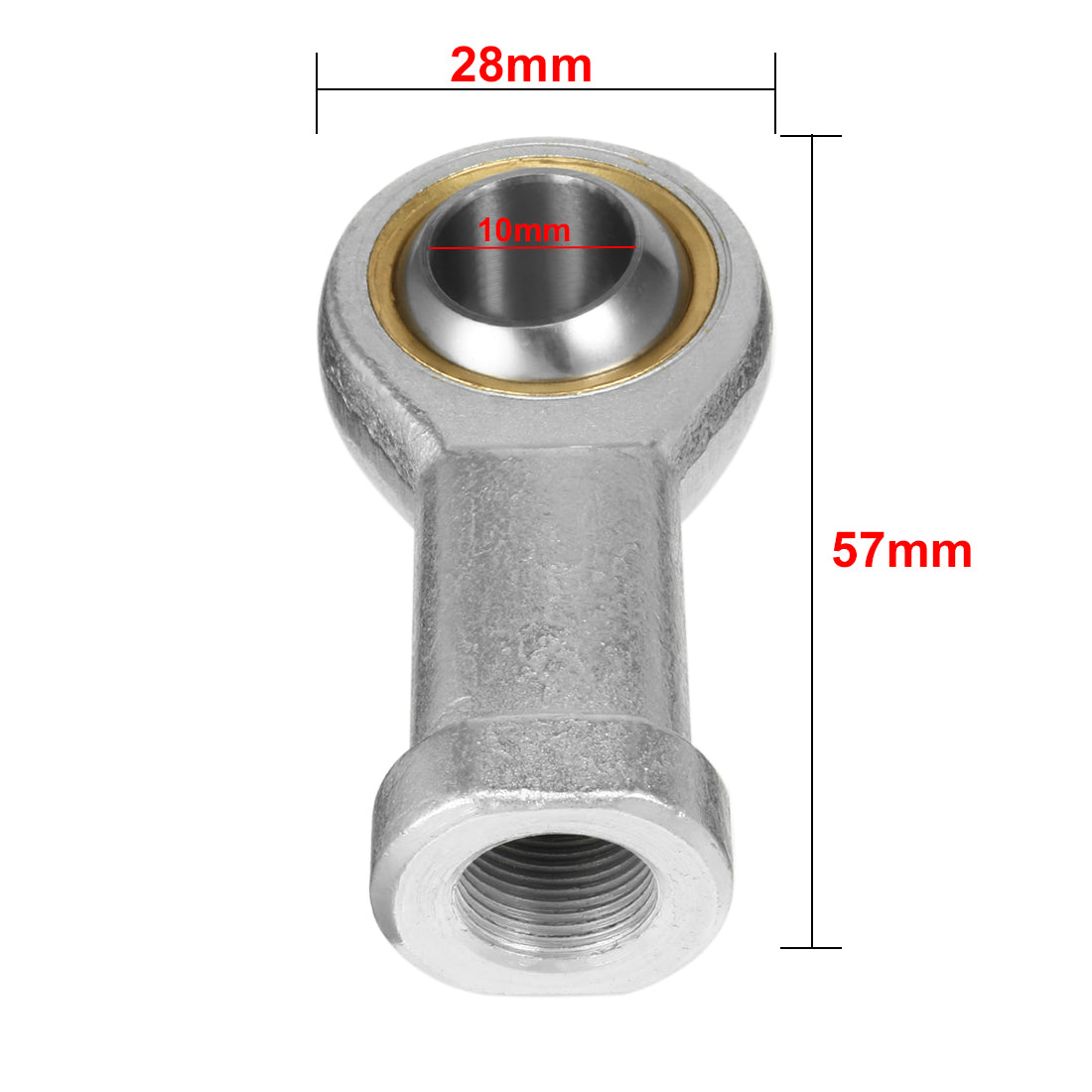 uxcell Uxcell SI10T/K, Rod End Bearing, 10mm Inside Dia Economy Self Lubricating Female Right Hand 4pcs