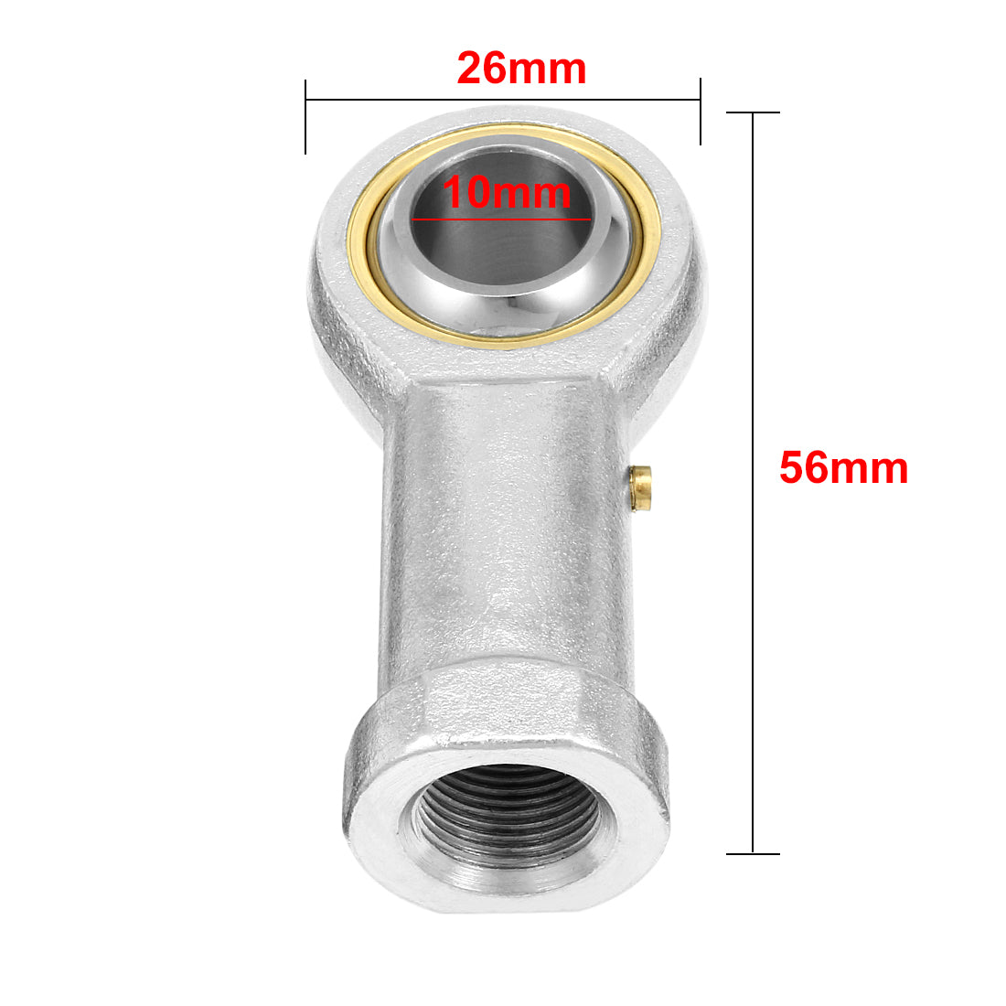 uxcell Uxcell PHS10, Rod End Bearing, 10mm Bore Carbon Steel Economy Female Right Hand 2pcs