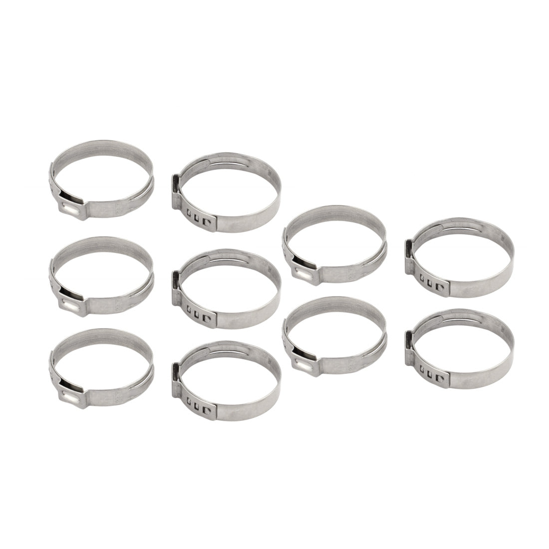 uxcell Uxcell 29.9mm-33.1mm 304 Stainless Steel Adjustable Tube Hose Clamps Silver Tone 10pcs
