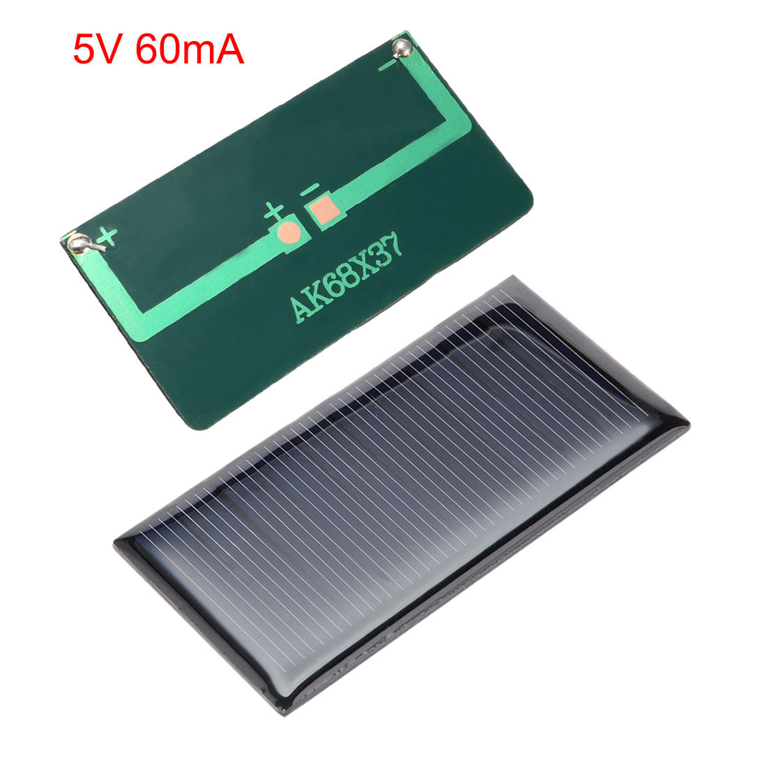uxcell Uxcell 5Pcs 5V 60mA Poly Mini Solar Cell Panel Module DIY for Light Toys Charger 68mm x 37mm