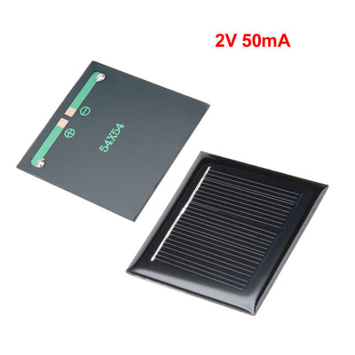 Harfington Uxcell 5Pcs 2V 50mA Poly Mini Solar Cell Panel Module DIY for  Light Toys Charger 54mm x 54mm