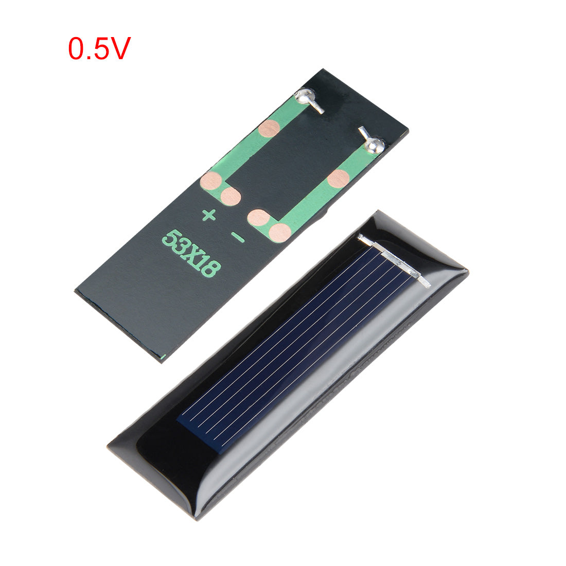 uxcell Uxcell 5Pcs 0.5V 100mA Poly Mini Solar Cell Panel Module DIY for Phone Light Toys Charger 53mm x 18mm