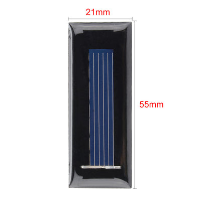 Harfington Uxcell 5Pcs 0.5V 80mA Poly Mini Solar Cell Panel Module DIY for Phone Light Toys Charger 55mm x 21mm