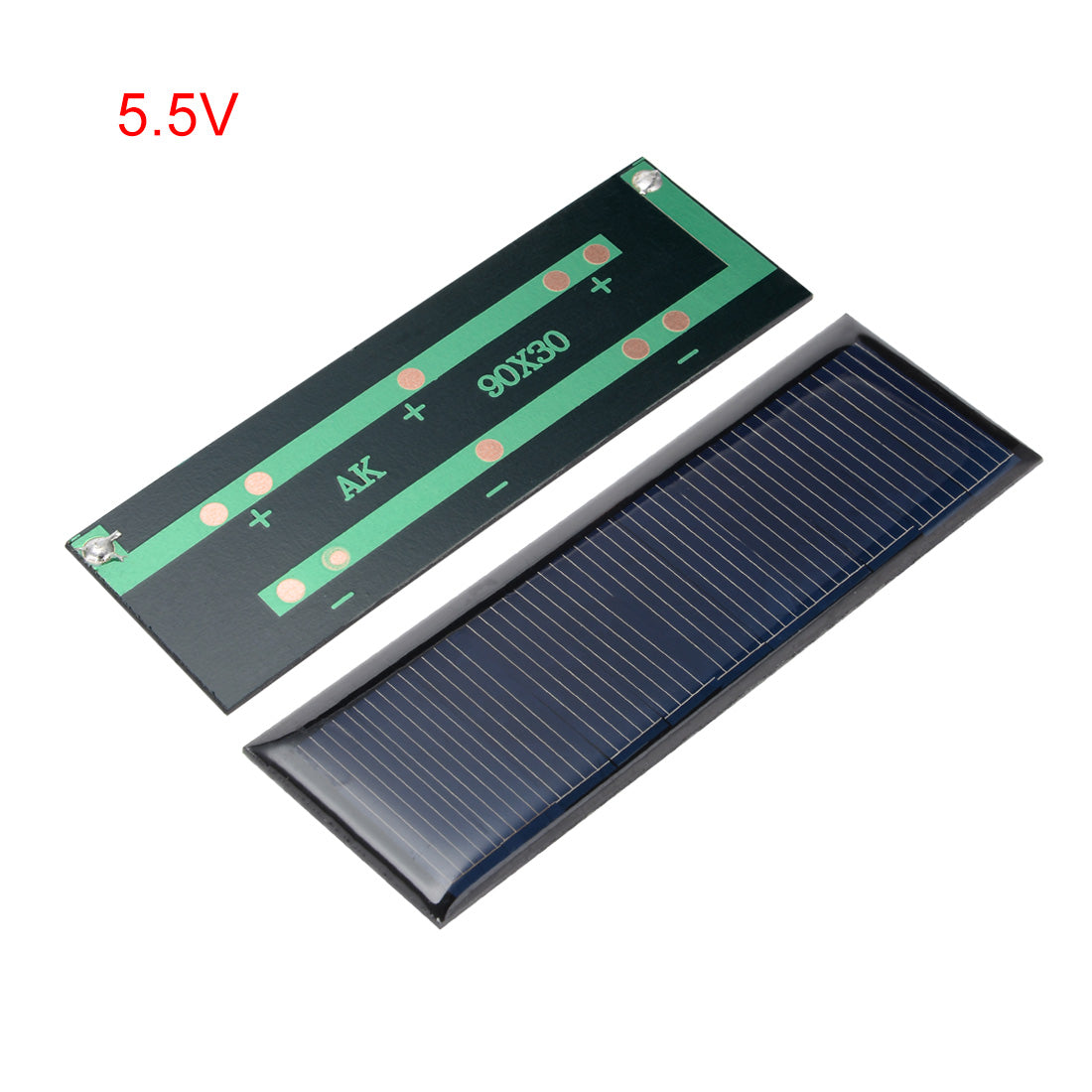 uxcell Uxcell 5Pcs 5.5V 60mA Poly Mini Solar Cell Panel Module DIY for Light Toys Charger 90mm x 30mm