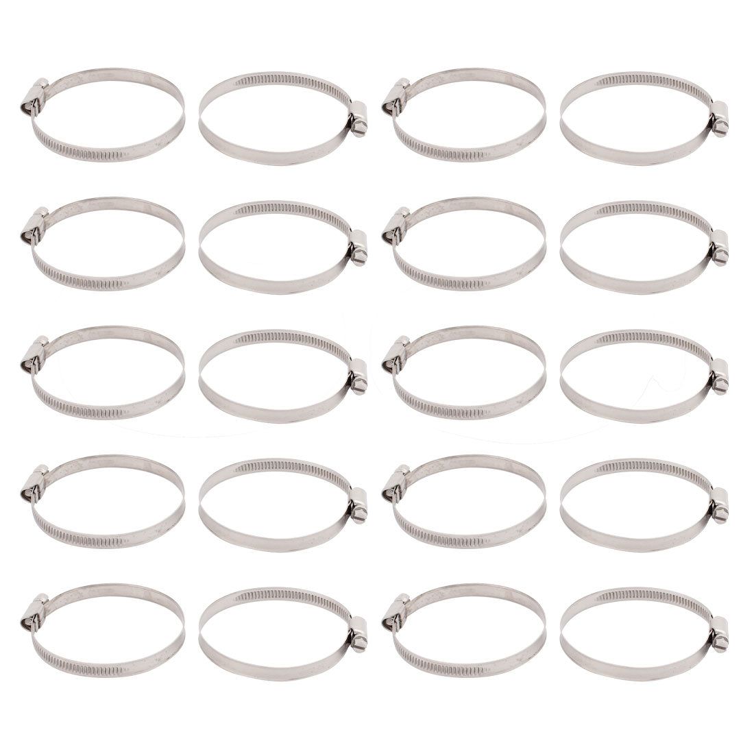uxcell Uxcell 20pcs 60-80mm Clamping Range 8mm Width German Steel Hose Clamp