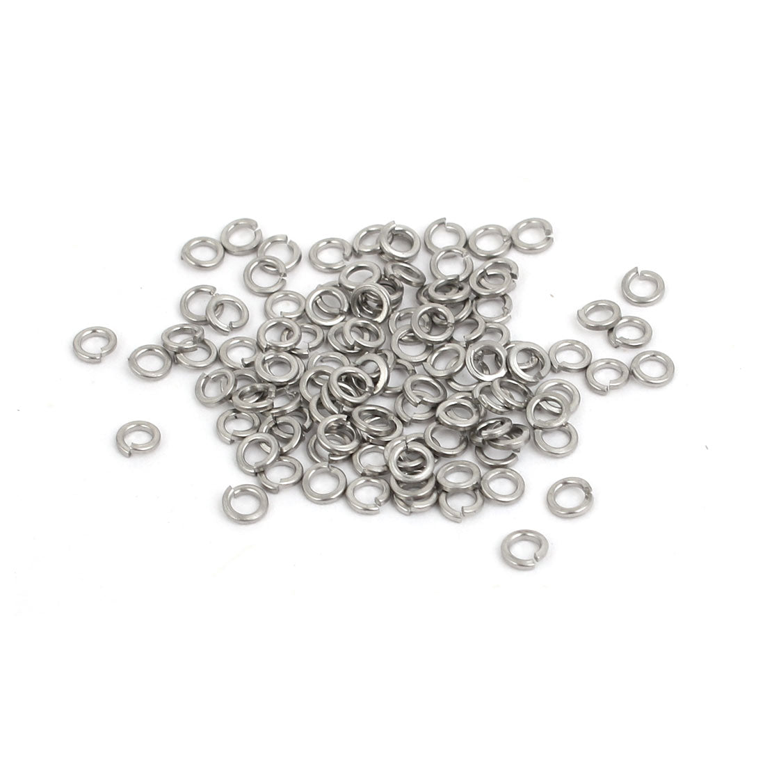 uxcell Uxcell 304 Stainless Steel M1.6 Split Lock Washer Gasket Ring Screw Pad 100pcs