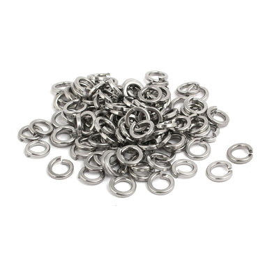 Harfington Uxcell M6 304 Stainless Steel Split Lock Washer Silver Tone 80pcs