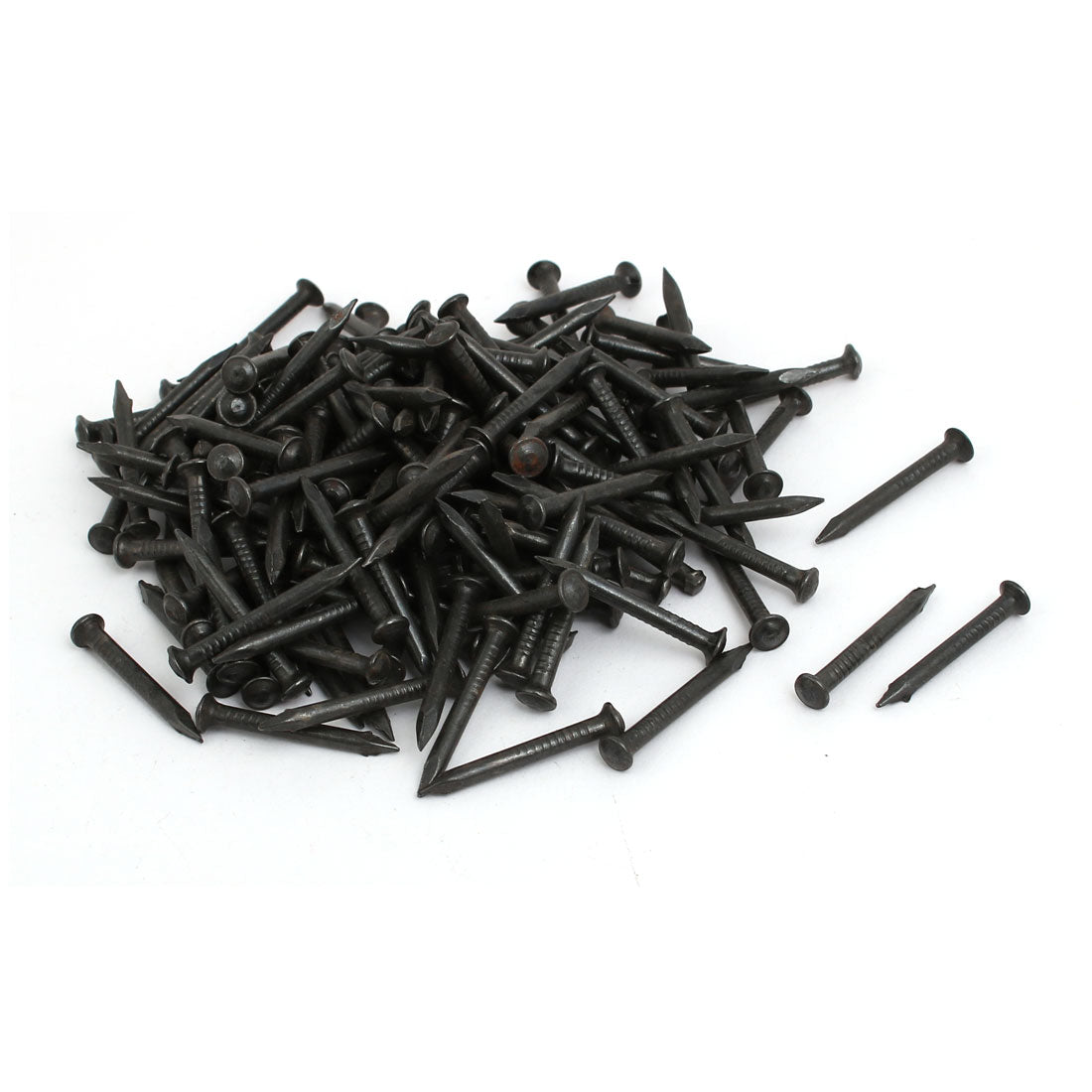 uxcell Uxcell 1-inch Length Carbon Steel Point Tip Wall Cement Nails Black 200pcs