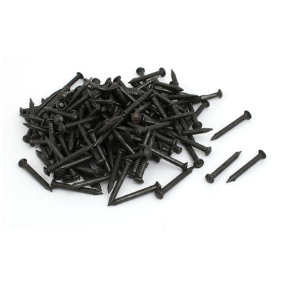 Harfington Uxcell 1-inch Length Carbon Steel Point Tip Wall Cement Nails Black 200pcs