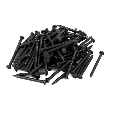 Harfington Uxcell 1.5-inch Length Carbon Steel Point Tip Wall Cement Nail Black 100pcs