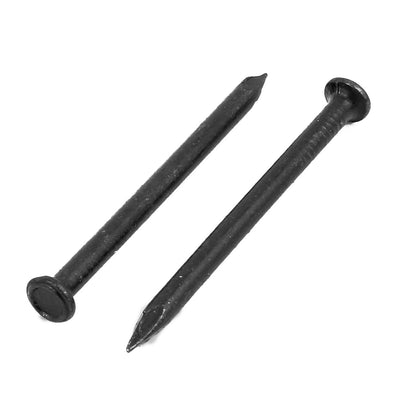 Harfington Uxcell 2-inch Length Carbon Steel Point Tip Wall Cement Nail Black 50pcs