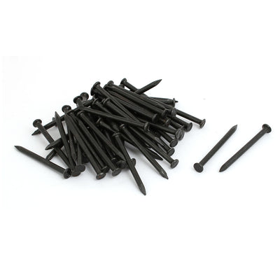 Harfington Uxcell 2-inch Length Carbon Steel Point Tip Wall Cement Nails Black 60pcs