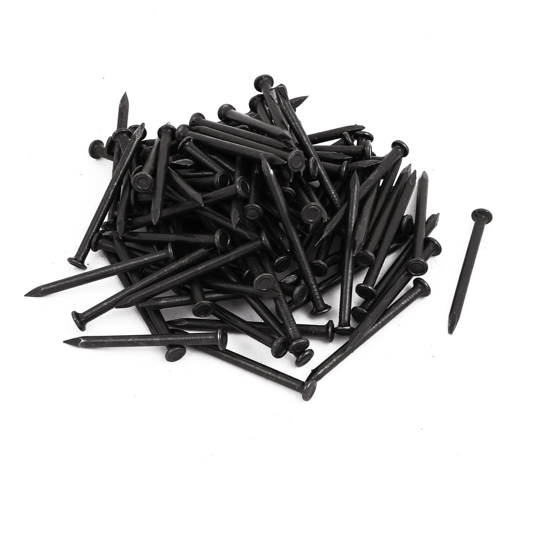 uxcell Uxcell 2-inch Length Carbon Steel Point Tip Wall Cement Nail Black 100pcs