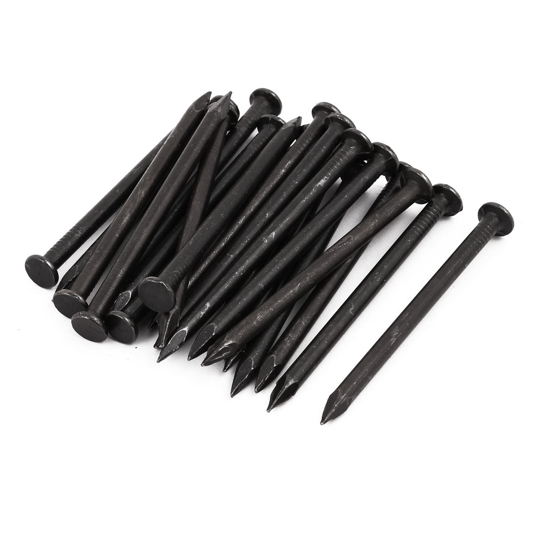 uxcell Uxcell 3-inch Length Carbon Steel Point Tip Wall Cement Nail Black 20pcs