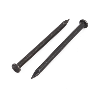 Harfington Uxcell 3-inch Length Carbon Steel Point Tip Wall Cement Nail Black 30pcs