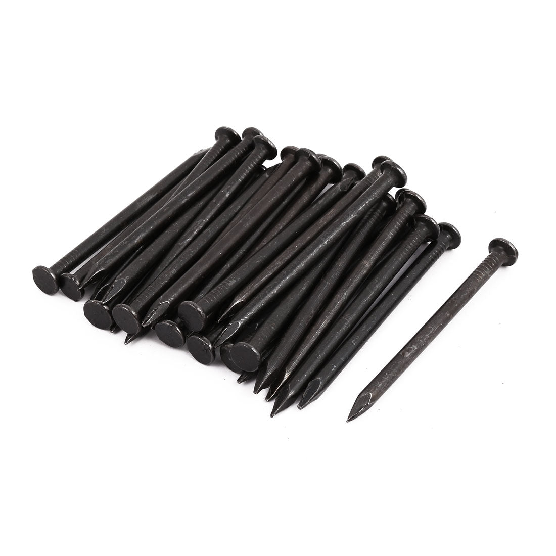 uxcell Uxcell 3-inch Length Carbon Steel Point Tip Wall Cement Nail Black 30pcs