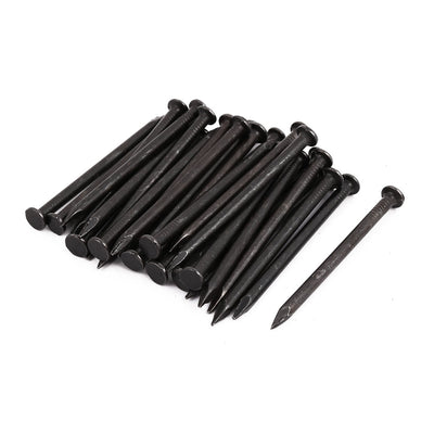 Harfington Uxcell 3-inch Length Carbon Steel Point Tip Wall Cement Nail Black 30pcs