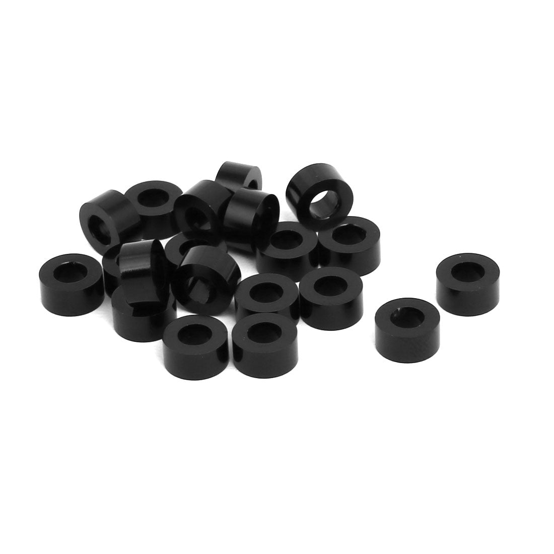 uxcell Uxcell 20pcs 3mm Thickness M3 Aluminum Alloy Flat  Screw Washer Black