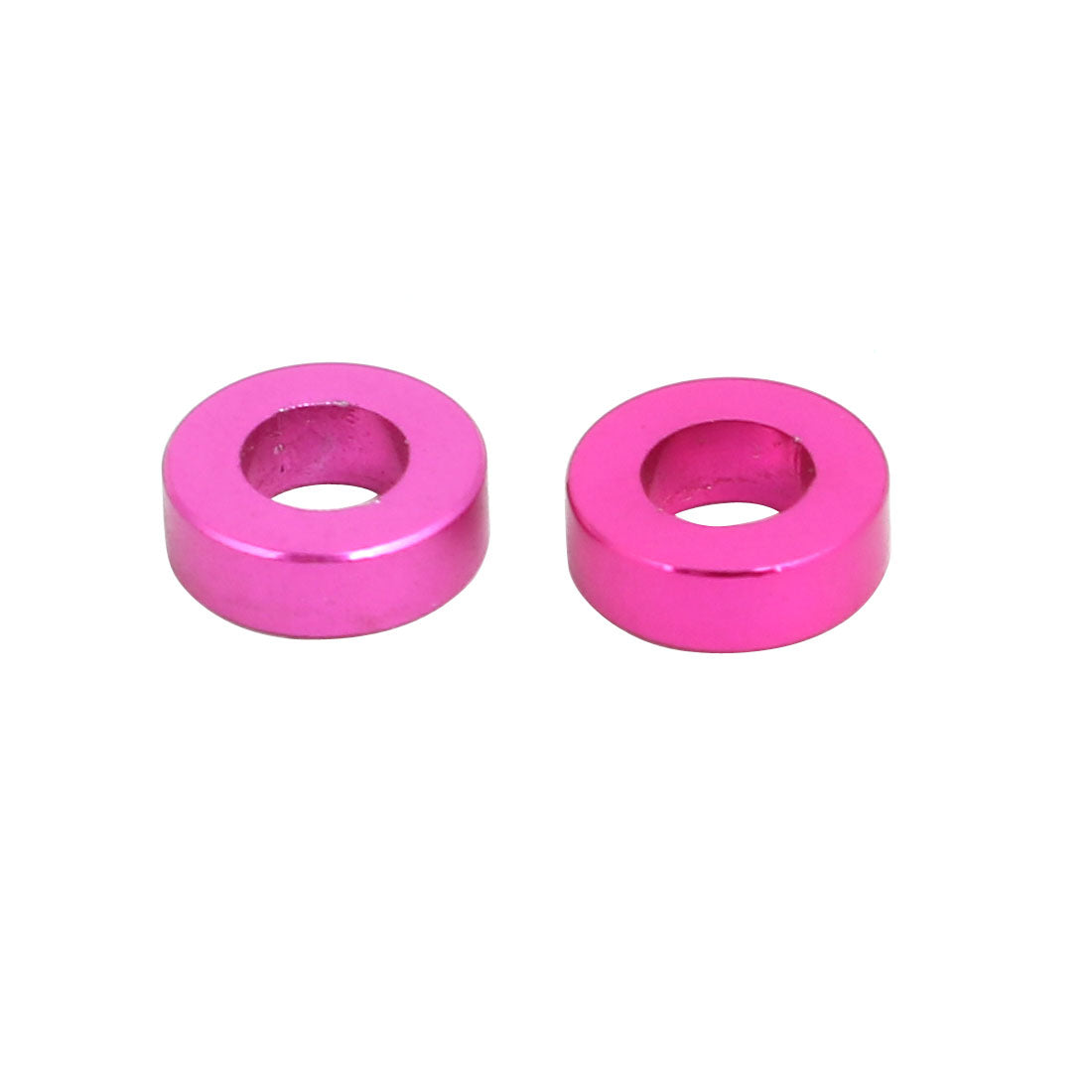 uxcell Uxcell 20pcs 2mm Thickness M3 Aluminum Alloy Flat  Screw Washer Pink