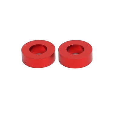 Harfington Uxcell 10pcs 2mm Thickness M3 Aluminum Alloy Flat Fender Screw Washer Red