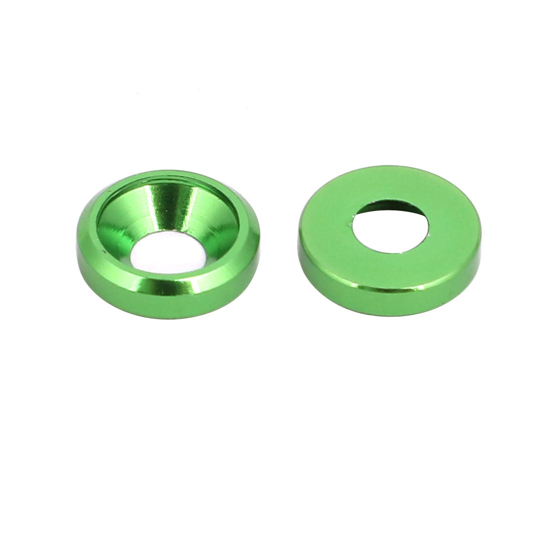 uxcell Uxcell M3 Aluminium Alloy Cup Head Engine Bay  Bumper Washer Green 15pcs