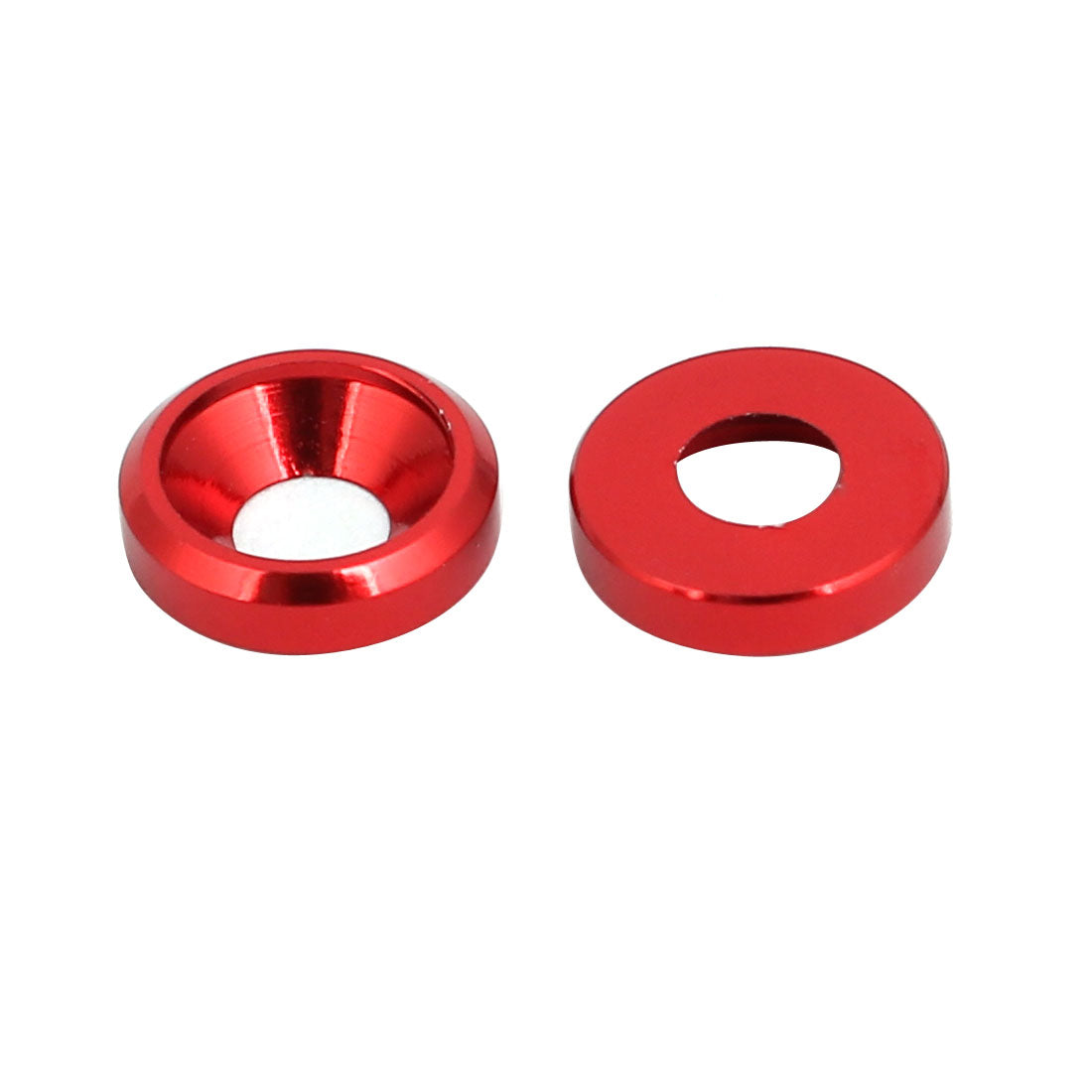 uxcell Uxcell M3 Aluminium Alloy Cup Head Engine Bay  Bumper Washer Red 20pcs