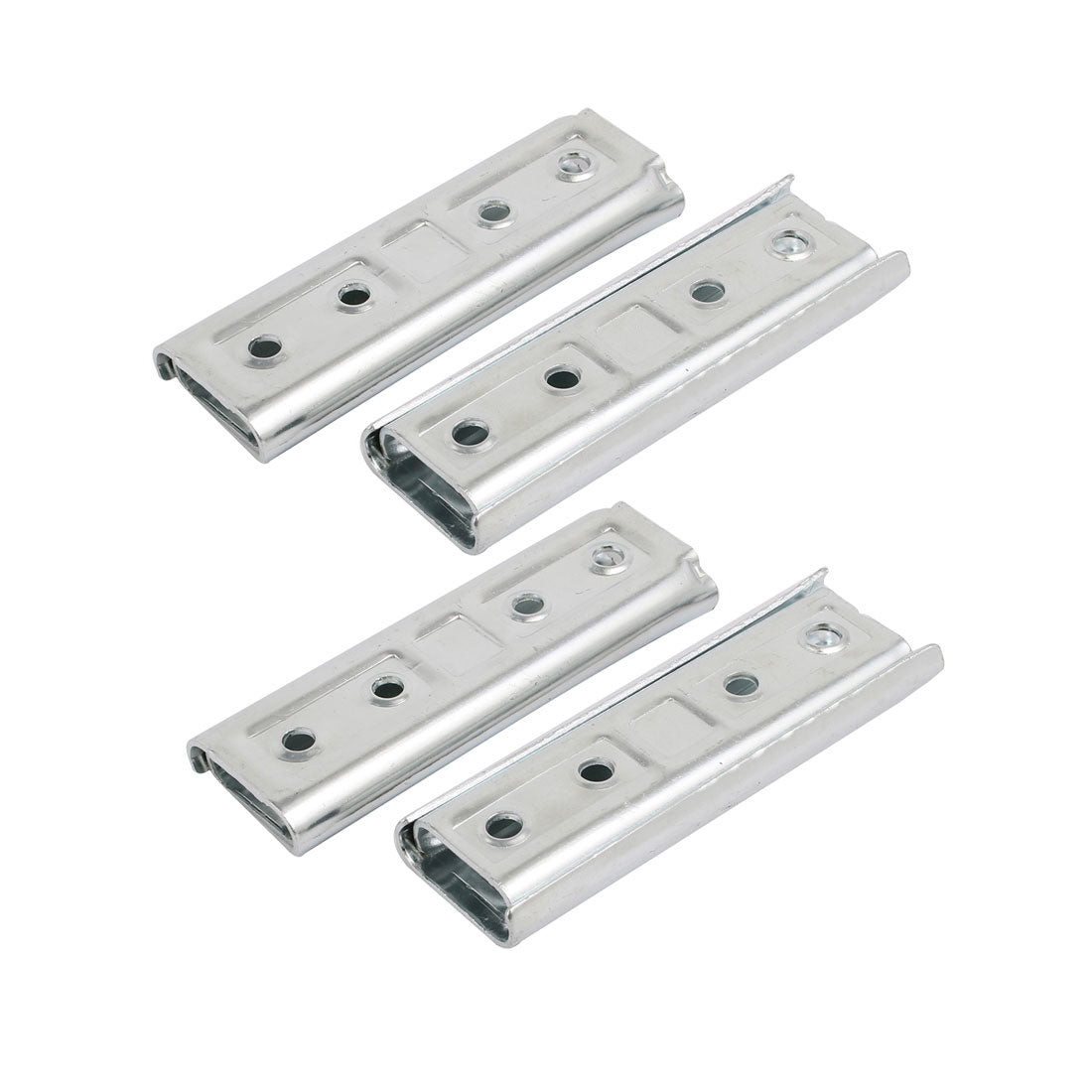 uxcell Uxcell 4Pairs 120mm Length Slide Sliding Connector Jointer Fixing Bracket Silver Tone